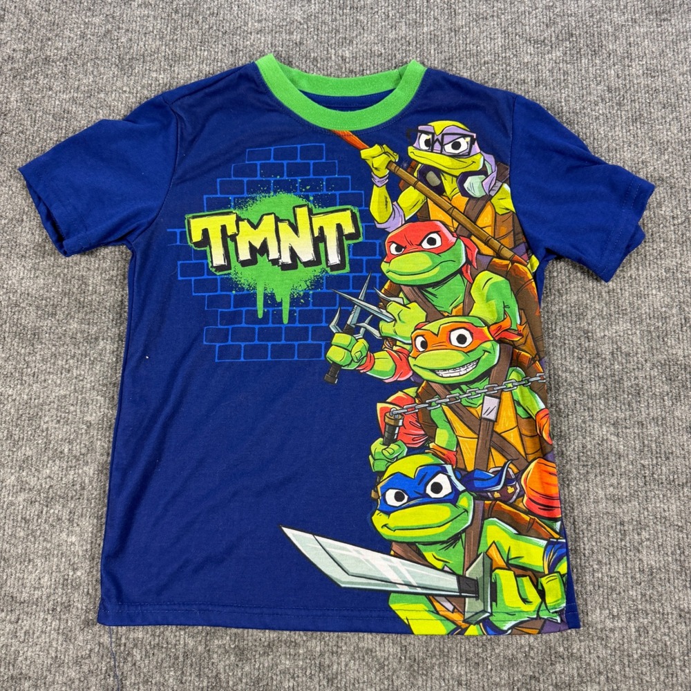 Nickelodeon Tales of the Teenage Mutant Ninja Turtles TMNT Blue Sleep Shirt M 8